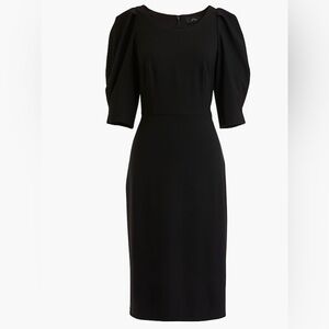 J.Crew Black Sheath Dress in Italian Wool